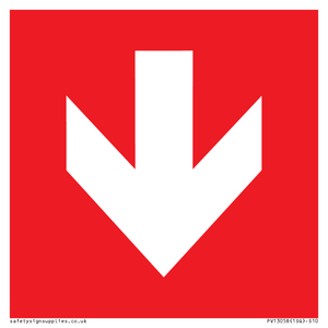PV13058: Down arrow (white on red background)