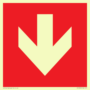 PV13058: Down arrow (white on red background)