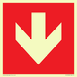 PV13058: Down arrow (white on red background)