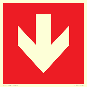 PV13058: Down arrow (white on red background)