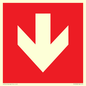 PV13058: Down arrow (white on red background)