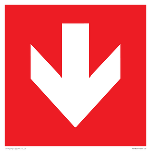 PV13058: Down arrow (white on red background)