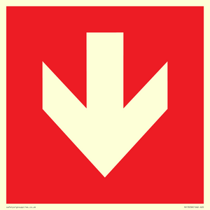 PV13058: Down arrow (white on red background)