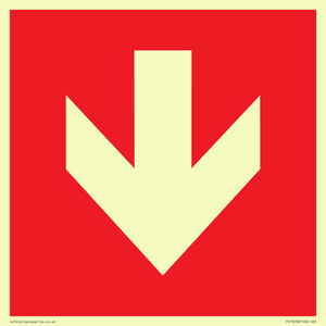 PV13058: Down arrow (white on red background)