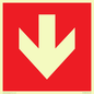 PV13058: Down arrow (white on red background)