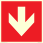 PV13058: Down arrow (white on red background)