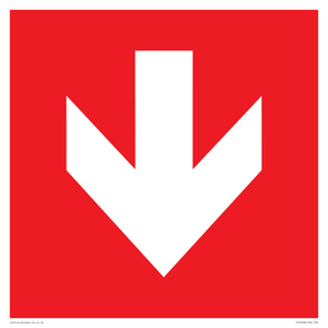 PV13058: Down arrow (white on red background)