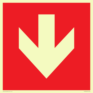 PV13058: Down arrow (white on red background)