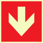 PV13058: Down arrow (white on red background)