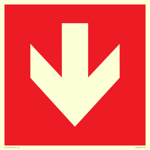 PV13058: Down arrow (white on red background)