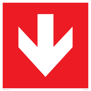 PV13058: Down arrow (white on red background)