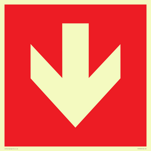 PV13058: Down arrow (white on red background)