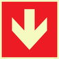 PV13058: Down arrow (white on red background)