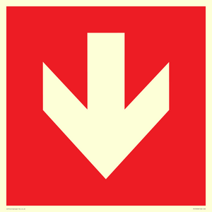 PV13058: Down arrow (white on red background)