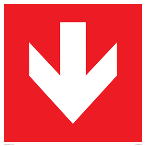 PV13058: Down arrow (white on red background)