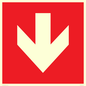 PV13058: Down arrow (white on red background)