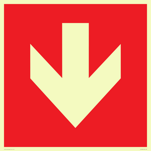 PV13058: Down arrow (white on red background)