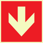 PV13058: Down arrow (white on red background)