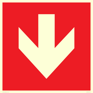PV13058: Down arrow (white on red background)