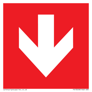 PV13058: Down arrow (white on red background)