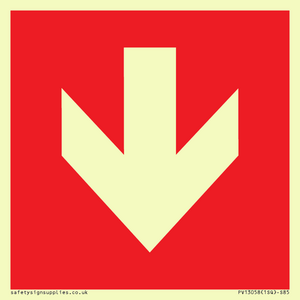 PV13058: Down arrow (white on red background)