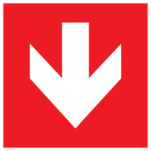 PV13058: Down arrow (white on red background)