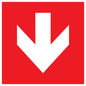 PV13058: Down arrow (white on red background)