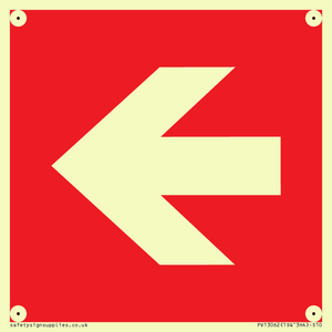 PV13062: Left arrow (white on red background)