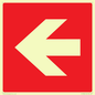 PV13062: Left arrow (white on red background)