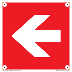 PV13062: Left arrow (white on red background)