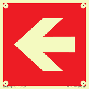 PV13062: Left arrow (white on red background)