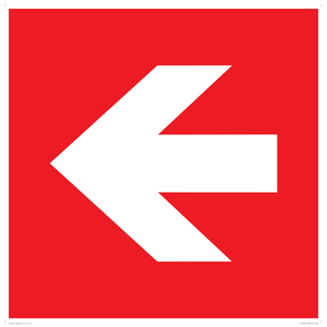PV13062: Left arrow (white on red background)