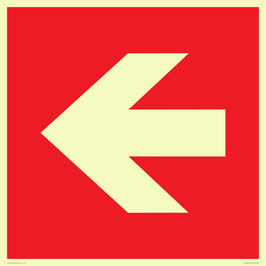 PV13062: Left arrow (white on red background)