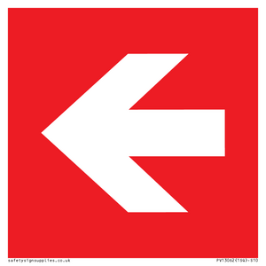 PV13062: Left arrow (white on red background)