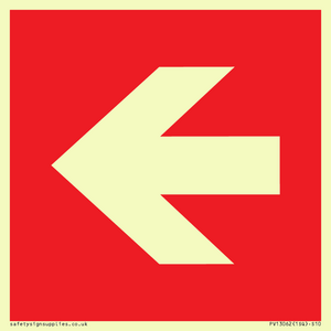 PV13062: Left arrow (white on red background)