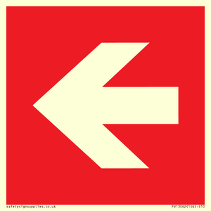 PV13062: Left arrow (white on red background)