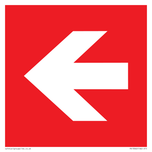 PV13062: Left arrow (white on red background)