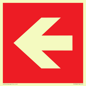 PV13062: Left arrow (white on red background)