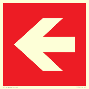 PV13062: Left arrow (white on red background)