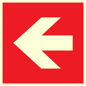 PV13062: Left arrow (white on red background)
