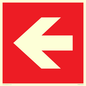 PV13062: Left arrow (white on red background)
