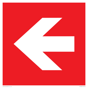 PV13062: Left arrow (white on red background)