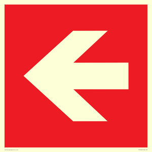 PV13062: Left arrow (white on red background)