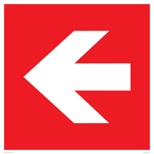 PV13062: Left arrow (white on red background)