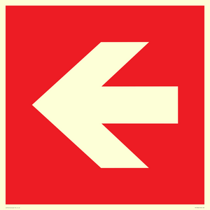 PV13062: Left arrow (white on red background)