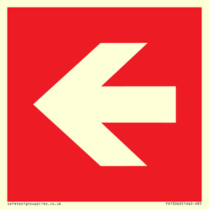 PV13062: Left arrow (white on red background)