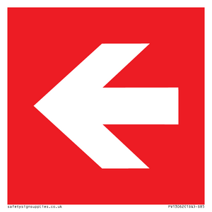 PV13062: Left arrow (white on red background)