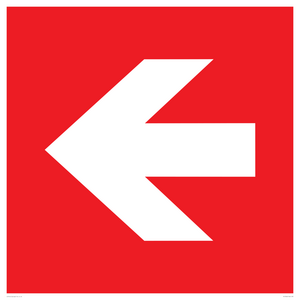 PV13062: Left arrow (white on red background)