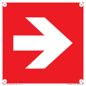 PV13064: Right arrow (white on red background)