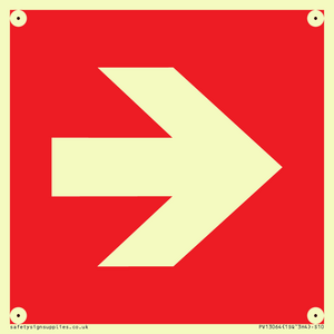 PV13064: Right arrow (white on red background)